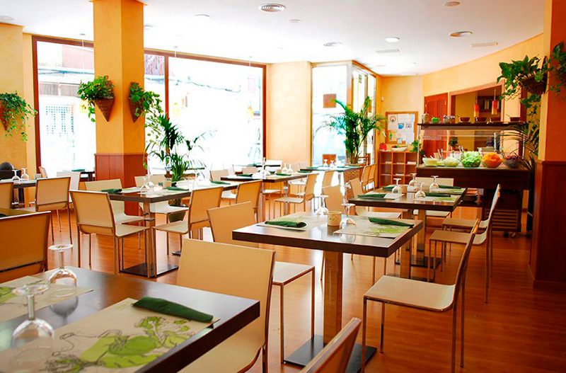 Interior restaurante mana vegetariano
