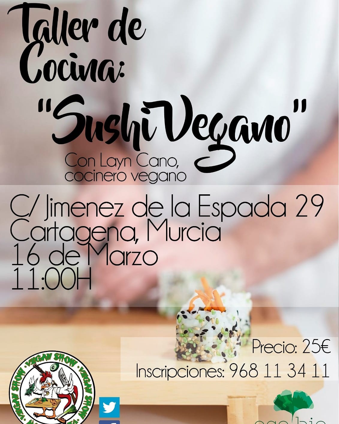 EcoBio Tu Herbolario Taller Sushi Vegano