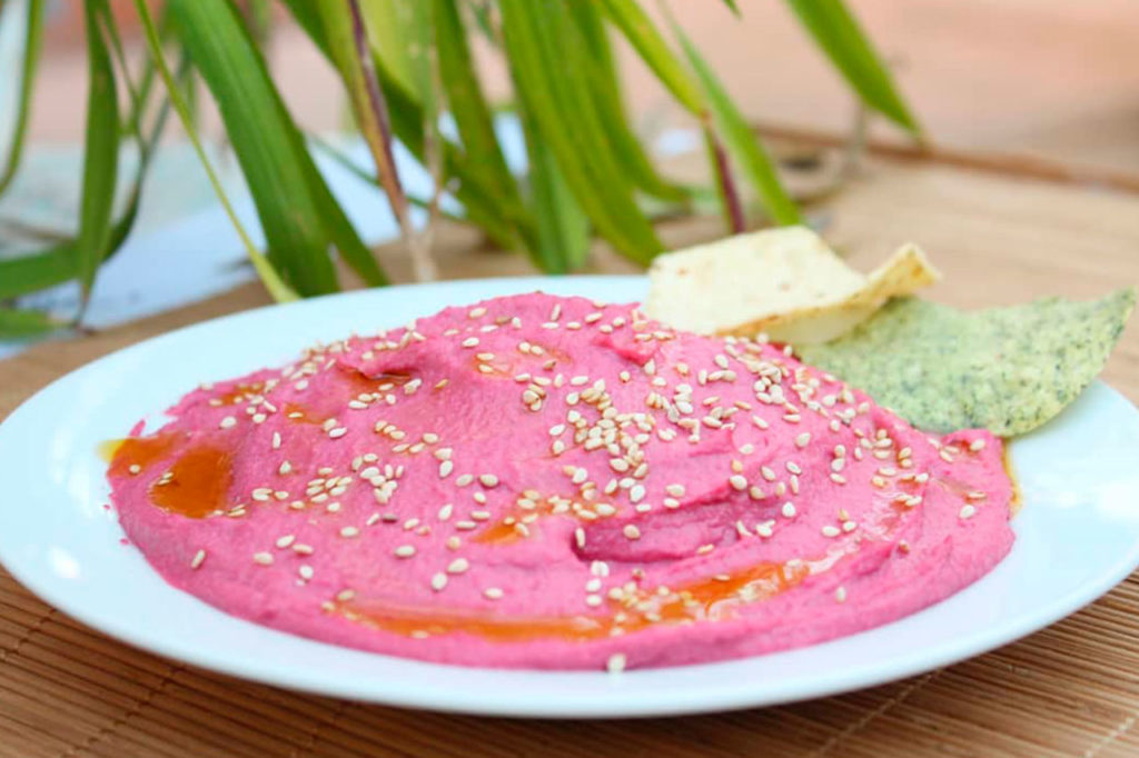 Hummus de remolacha vegano